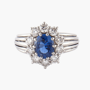 Bague de fiançailles saphir